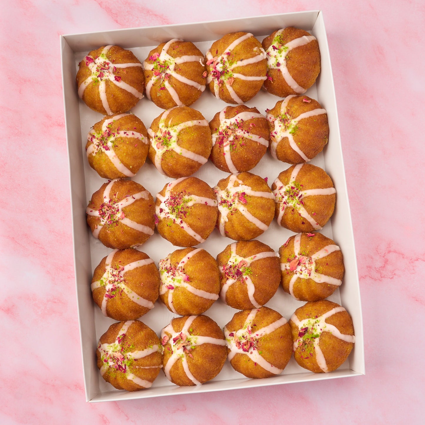 20 pc box of Eggless Mini Gulab Jamun Tea Cakes – modern Indian sweets Australia wide delivery