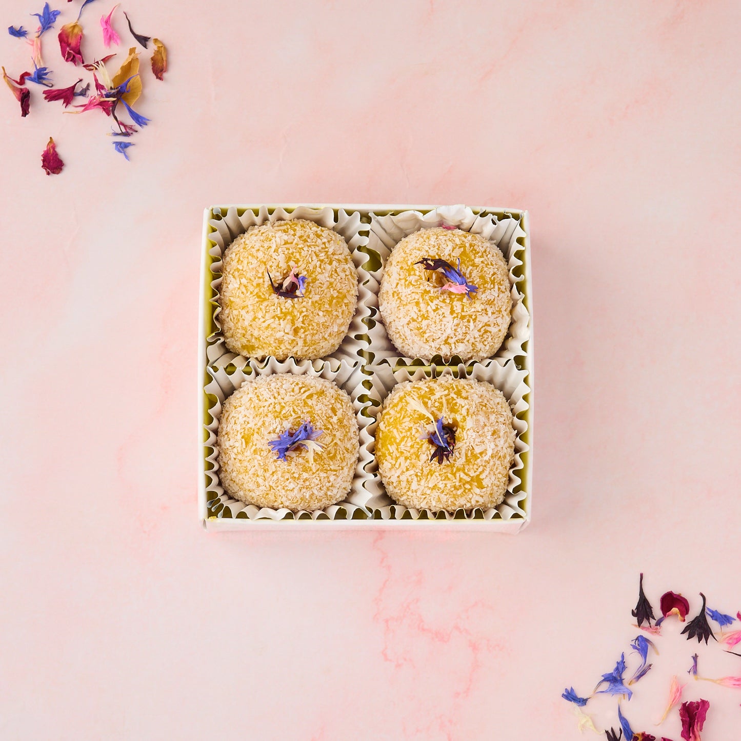 Mango Coconut Laddoo 4 Pc Box by Eatwithsimer