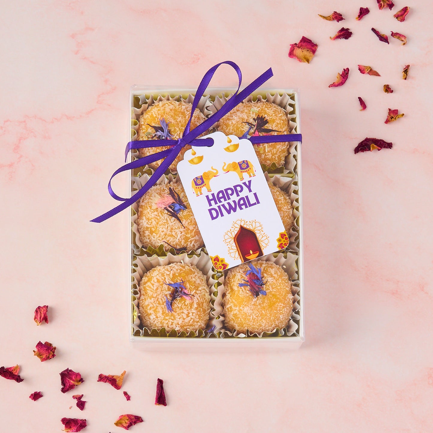 Mango Coconut and Besan Laddoo Box – 6 Pc