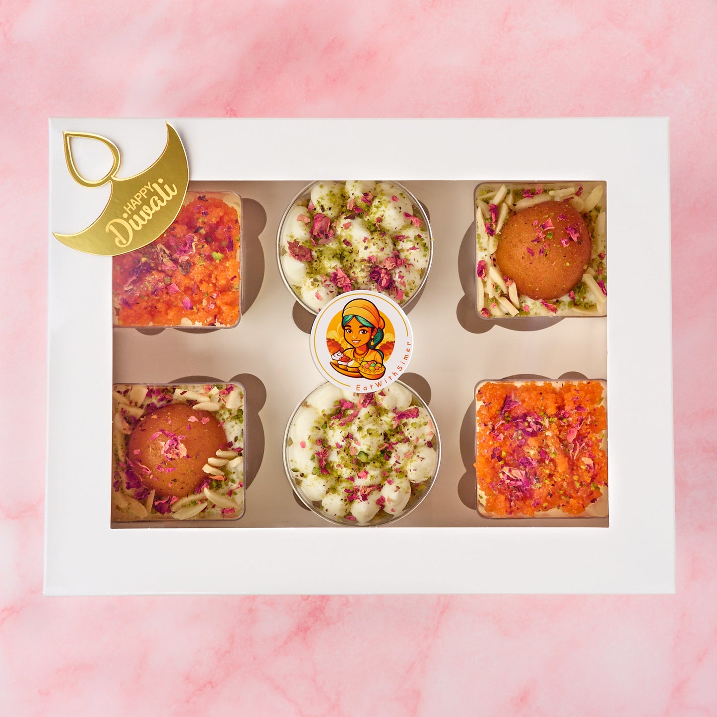 Diwali Dessert Cups Box – Festival Special with Charm