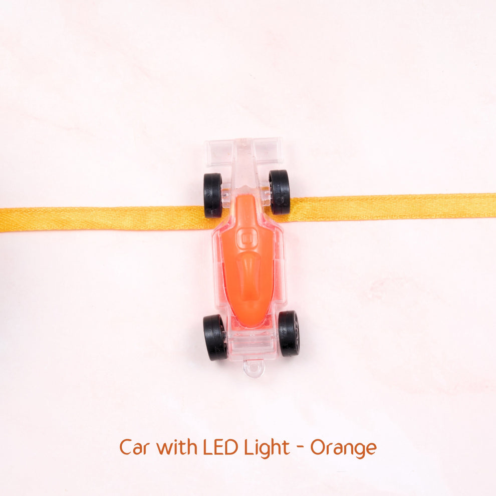 Rakhi for Little Brother – LED Car Rakhi in 4 Colour Options