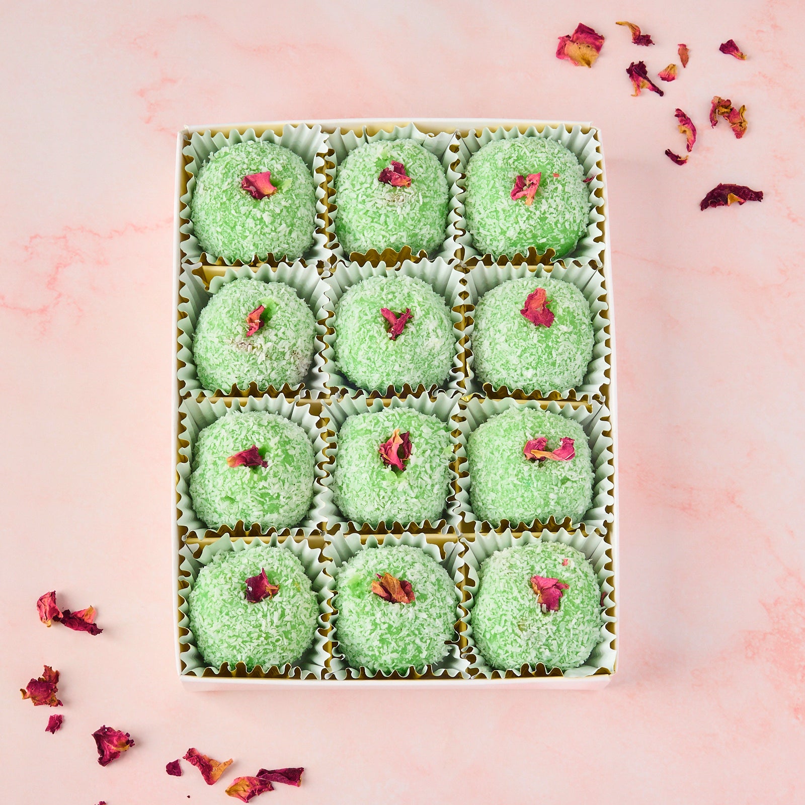 Gulkand Laddoo 12 Pc Box by Eatwithsimer Sydney