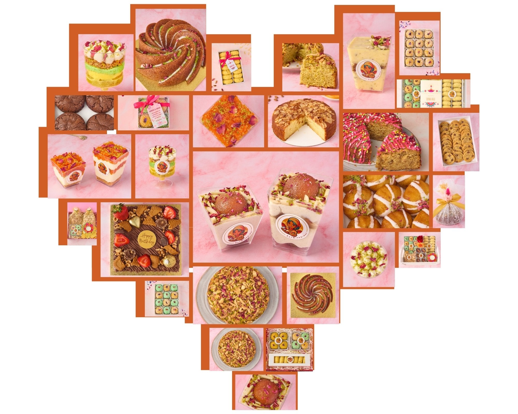 Indian desserts, eggless cakes, dessert cups and sweet gift hampers from EatWithSimer Sydney