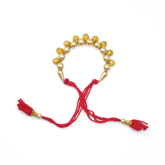 Gold kada rakhi with red thread – buy bhabhi rakhi online Australia