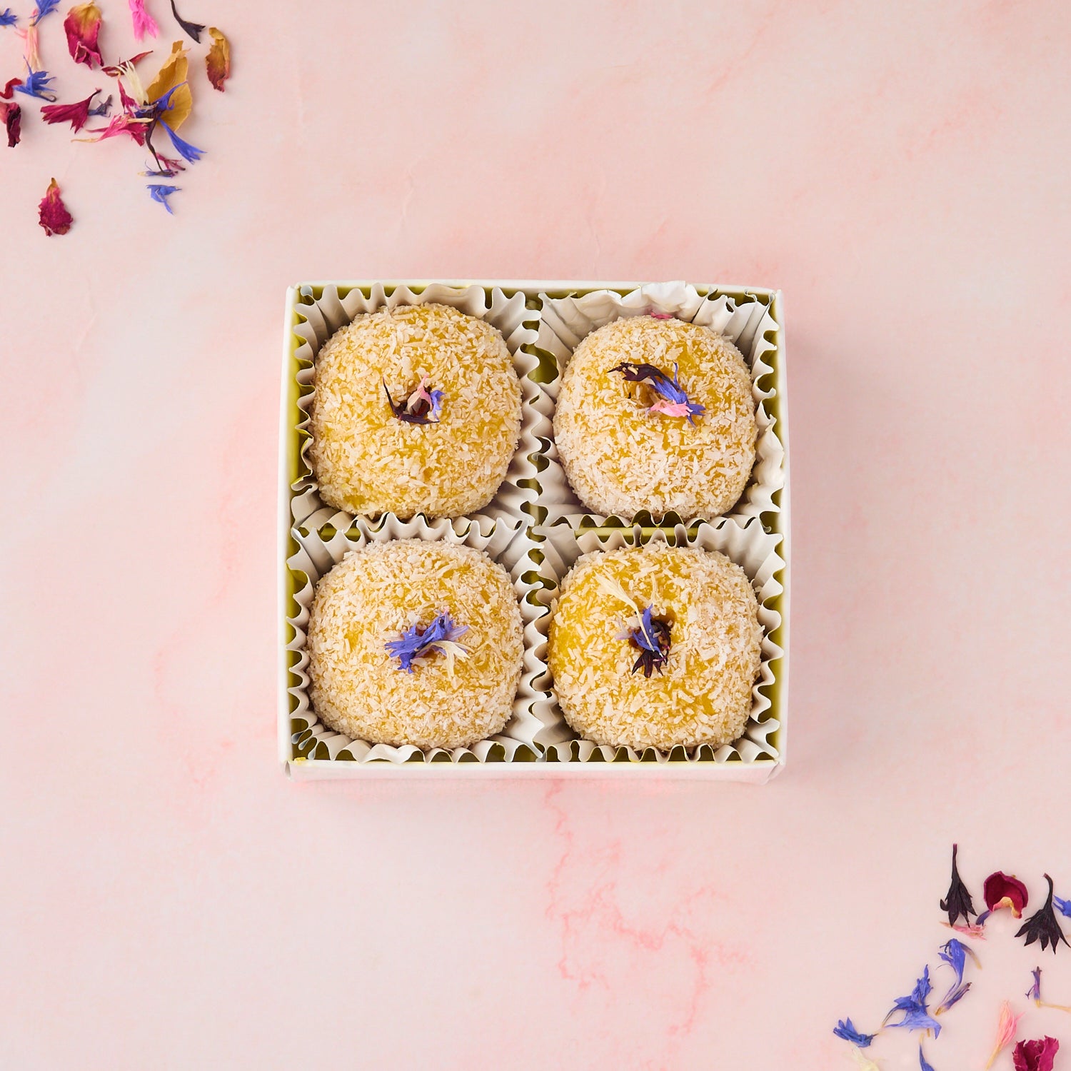 Mango Coconut Laddoo 4 Pc Box by Eatwithsimer