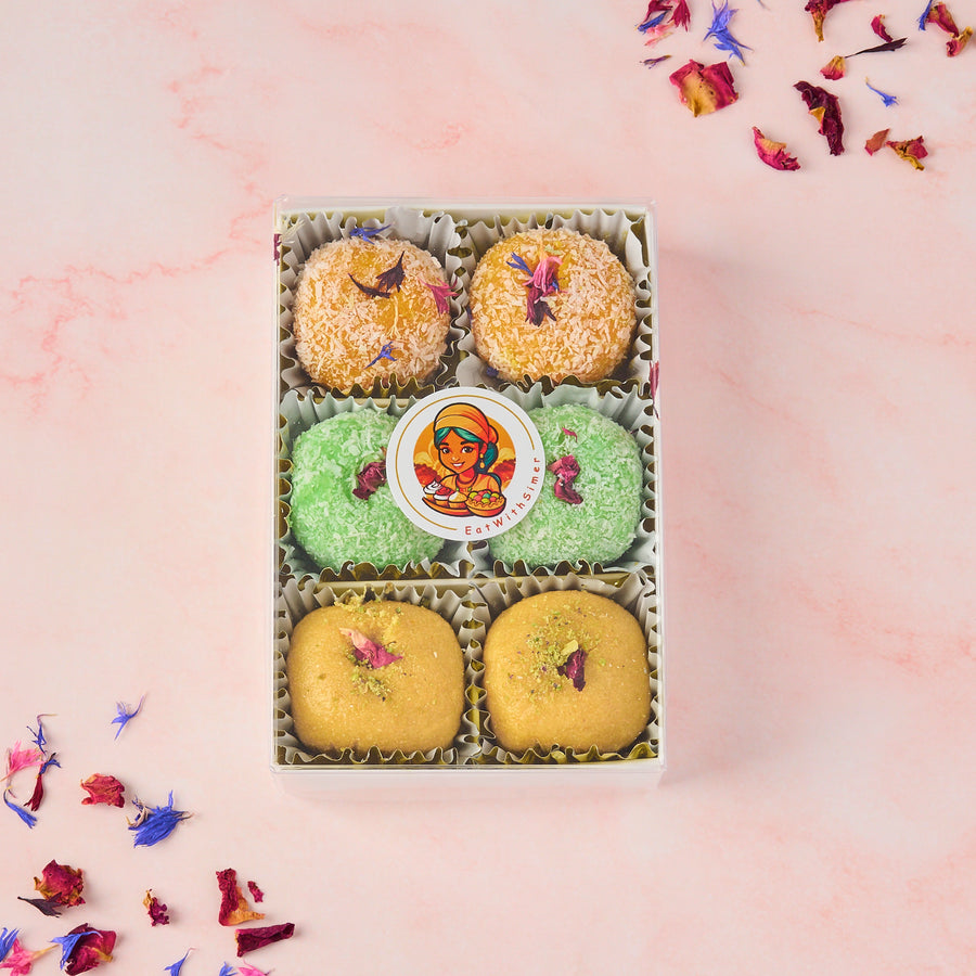 Assorted laddoo return gift box for Indian celebrations in Australia