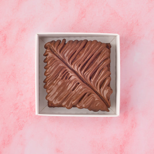 Chocolate brownie favour box 1 pc in clear window gift packaging, individual dessert return gift for weddings, birthdays and corporate gifting in Australia