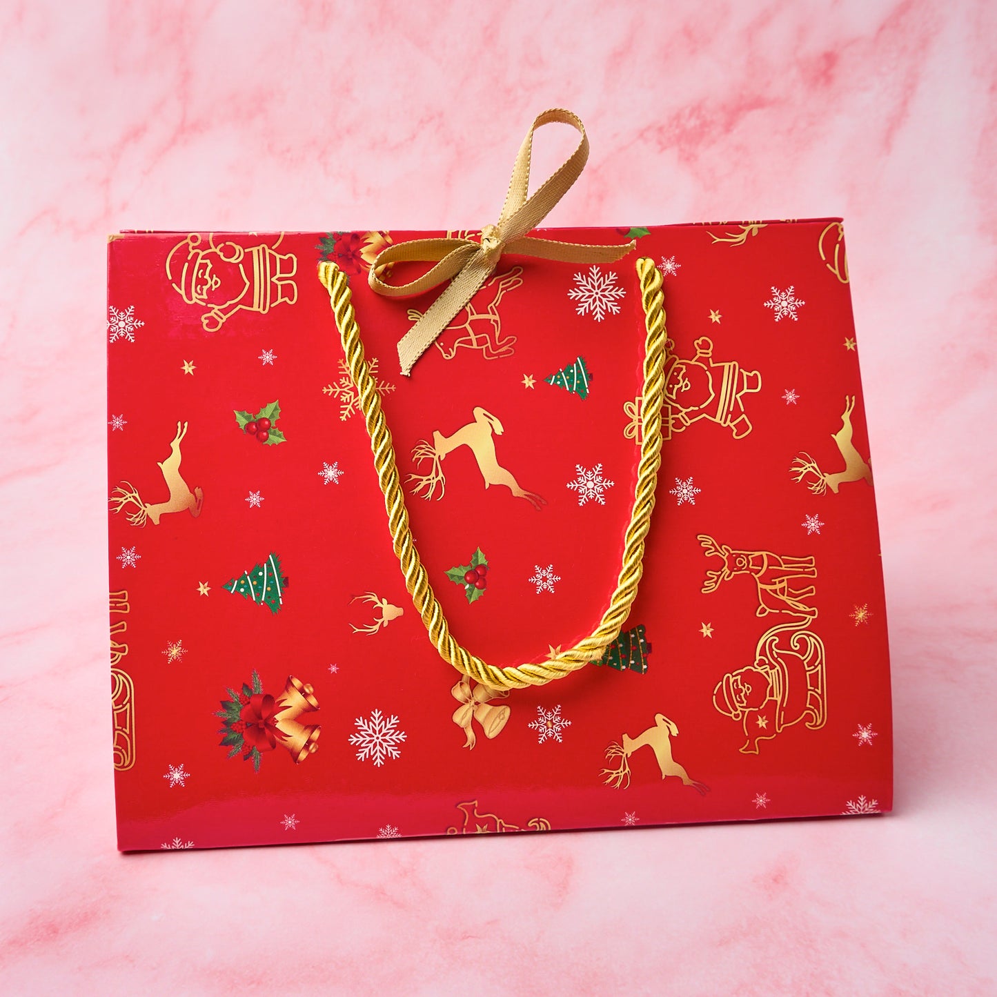 Christmas cake gift box with premium cake inside, festive red packaging – Sydney