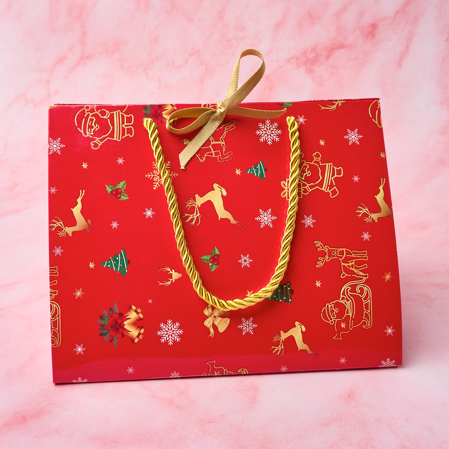 Christmas cake gift box with red festive packaging for Sydney Christmas gifting