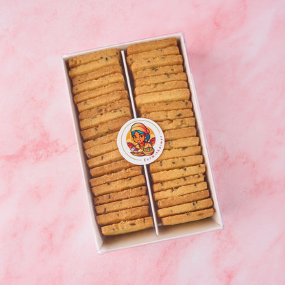 Jeera biscuits packed in a ready-to-gift box, Indian tea biscuits with a sweet and savoury flavour