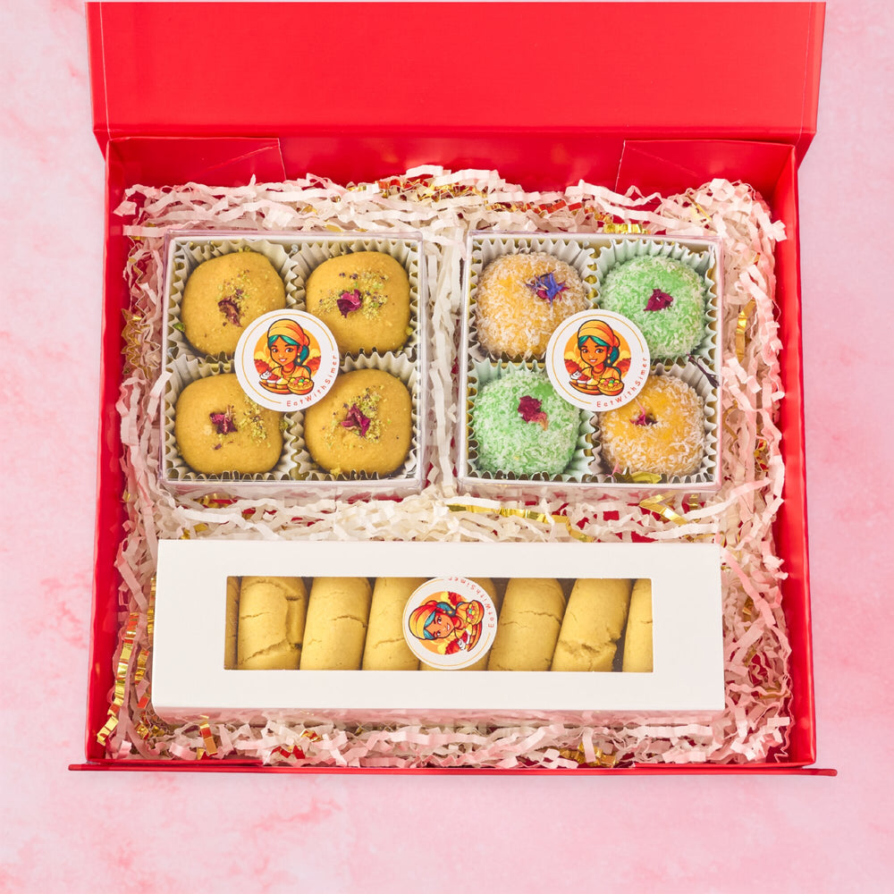 Red Khushi Indian mithai gift box
