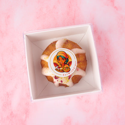 Mini gulab jamun cake return gift box by EatWithSimer for weddings and pooja gifting Australia