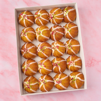 Eggless mini gulab jamun cake platter modern Indian sweets for sharing by EatWithSimer