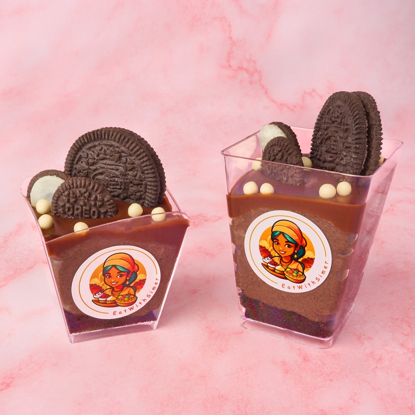 Oreo Chocolate Mousse Dessert Cups in Sydney with layered chocolate mousse, ganache and Oreo biscuit base for parties and events