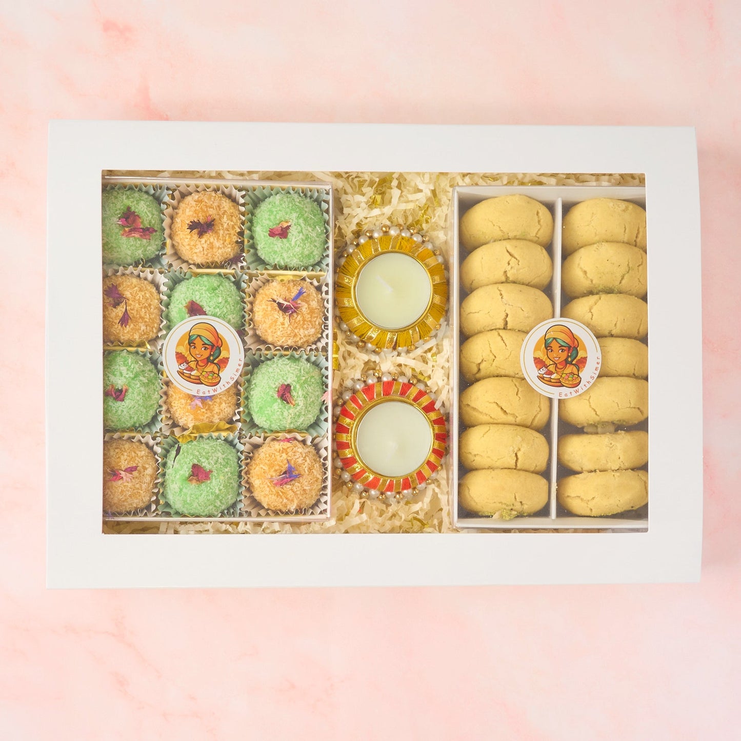 Sweets and cookies gift box with Indian sweets and Nankhatai cookies for Australia-wide gifting