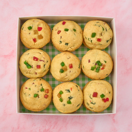 Tutti frutti cookies box for colourful Christmas gifting in Australia
