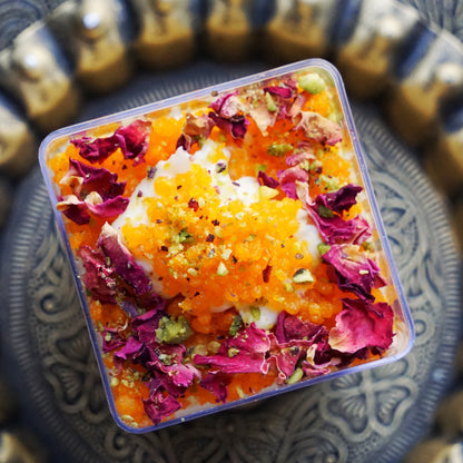 Kesar Motichoor Cheesecake Cups